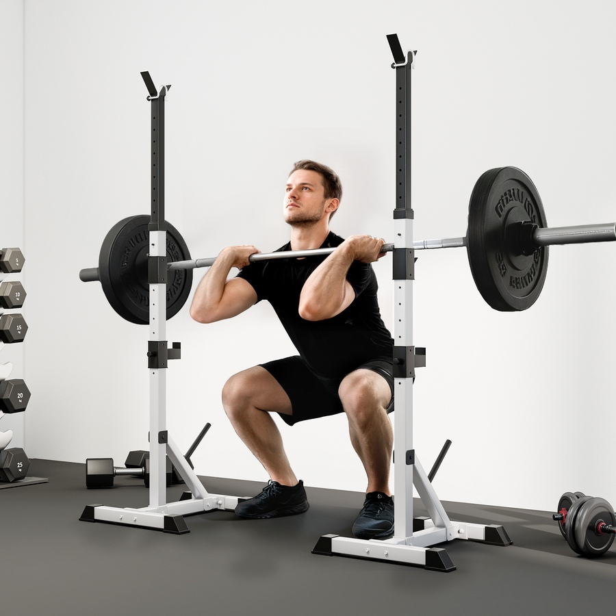 Image 993113_ALTMORE17.jpg, Product 993-113 / Price $89.99 - $109.99, Soozier Squat Rack, Power Rack with Adjustable Height & Width from Soozier on TSC.ca's Health & Fitness department