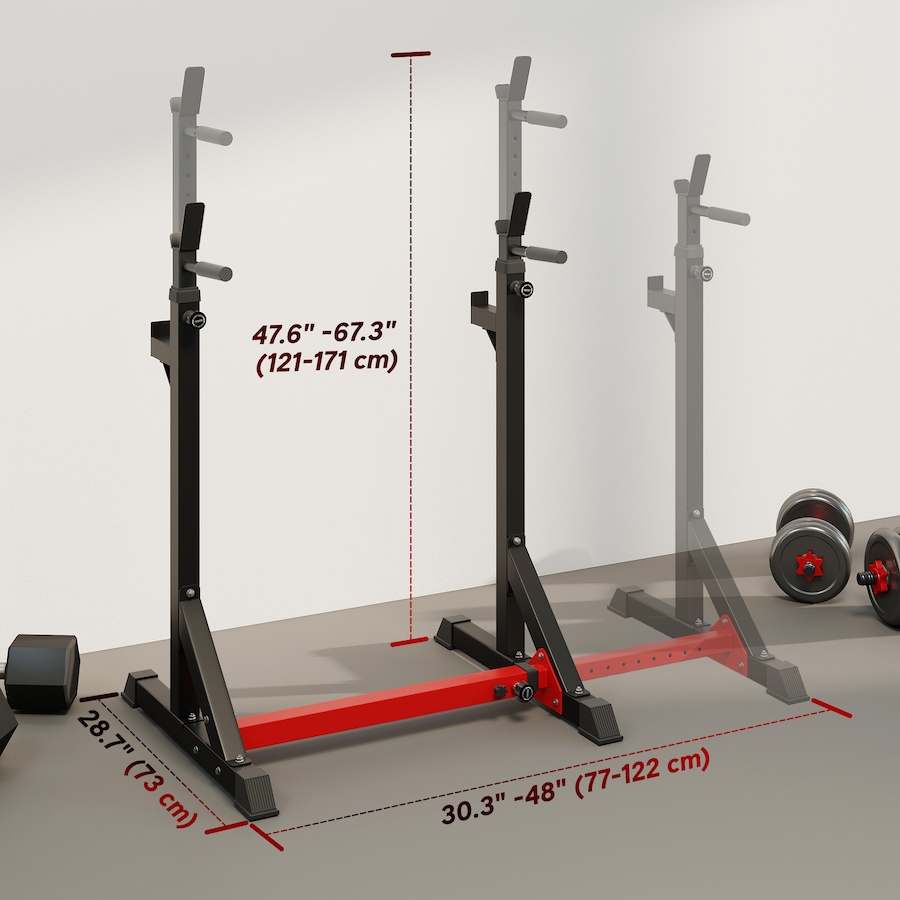 Image 993113_ALTMORE19.jpg, Product 993-113 / Price $89.99 - $109.99, Soozier Squat Rack, Power Rack with Adjustable Height & Width from Soozier on TSC.ca's Health & Fitness department