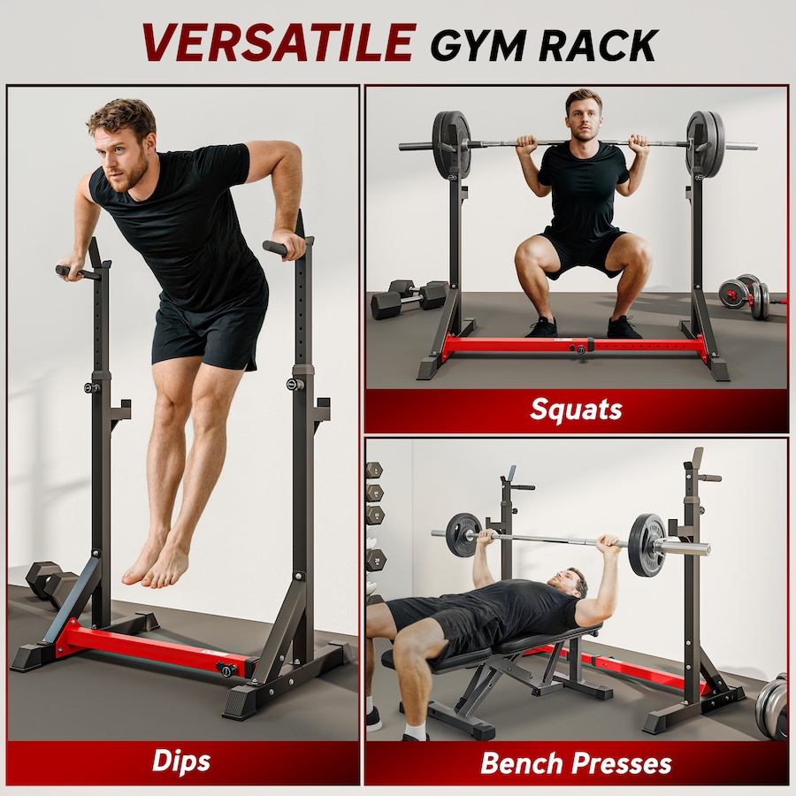 Image 993113_ALTMORE20.jpg, Product 993-113 / Price $89.99 - $109.99, Soozier Squat Rack, Power Rack with Adjustable Height & Width from Soozier on TSC.ca's Health & Fitness department
