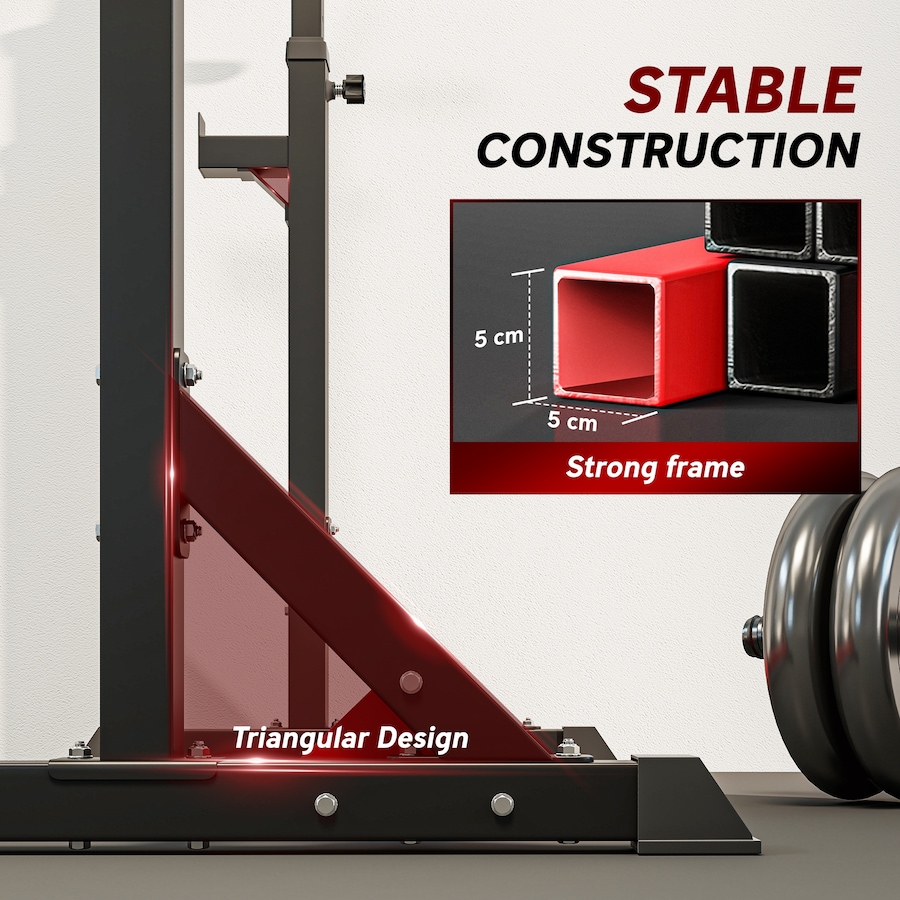 Image 993113_ALTMORE23.jpg, Product 993-113 / Price $89.99 - $109.99, Soozier Squat Rack, Power Rack with Adjustable Height & Width from Soozier on TSC.ca's Health & Fitness department