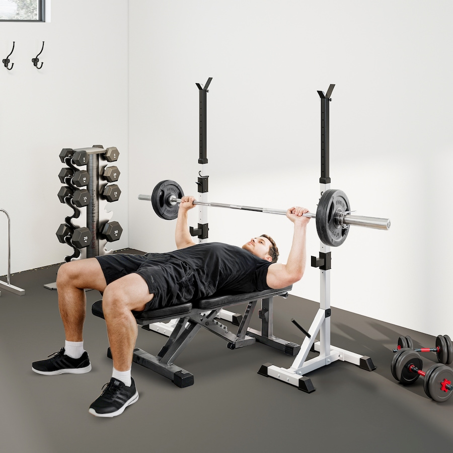 Image 993113_ALTMORE29.jpg, Product 993-113 / Price $89.99 - $109.99, Soozier Squat Rack, Power Rack with Adjustable Height & Width from Soozier on TSC.ca's Health & Fitness department
