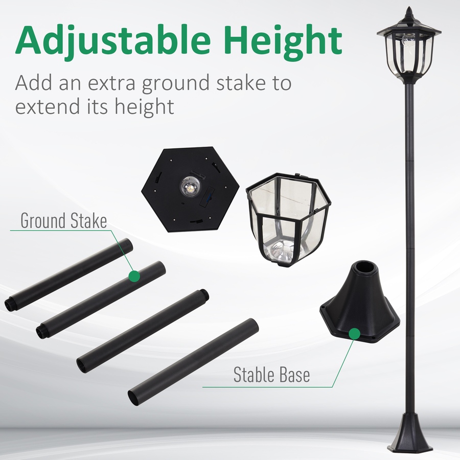 Image 993123_ALTMORE4.jpg, Product 993-123 / Price $64.41, Outsunny 70" Solar Lamp Post Light from Outsunny on TSC.ca's Home & Garden department