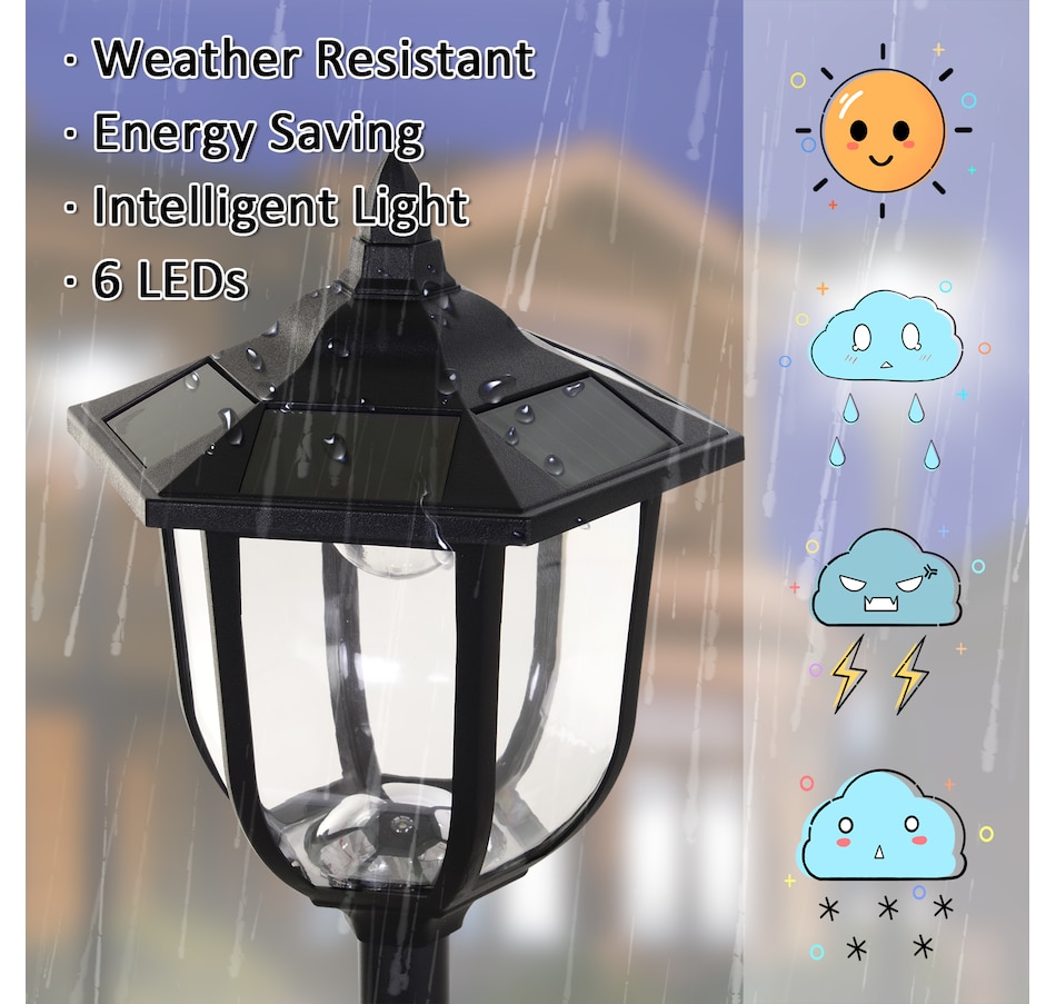 Image 993123_ALTMORE6.jpg, Product 993-123 / Price $64.99, Outsunny 70" Solar Lamp Post Light from Outsunny on TSC.ca's Home & Garden department