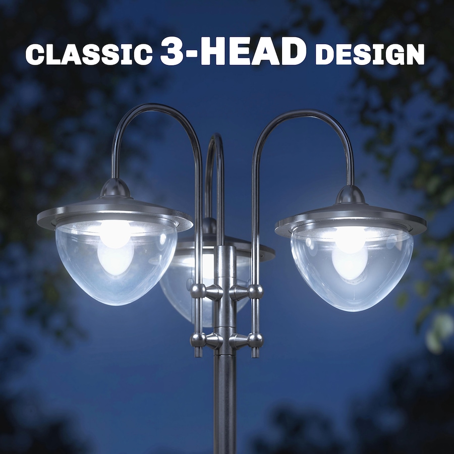 Image 993124_ALTMORE12.jpg, Product 993-124 / Price $139.99, Outsunny 74.5" 3-head Solar Lamp Post Street Light with Planter from Outsunny on TSC.ca's Home & Garden department