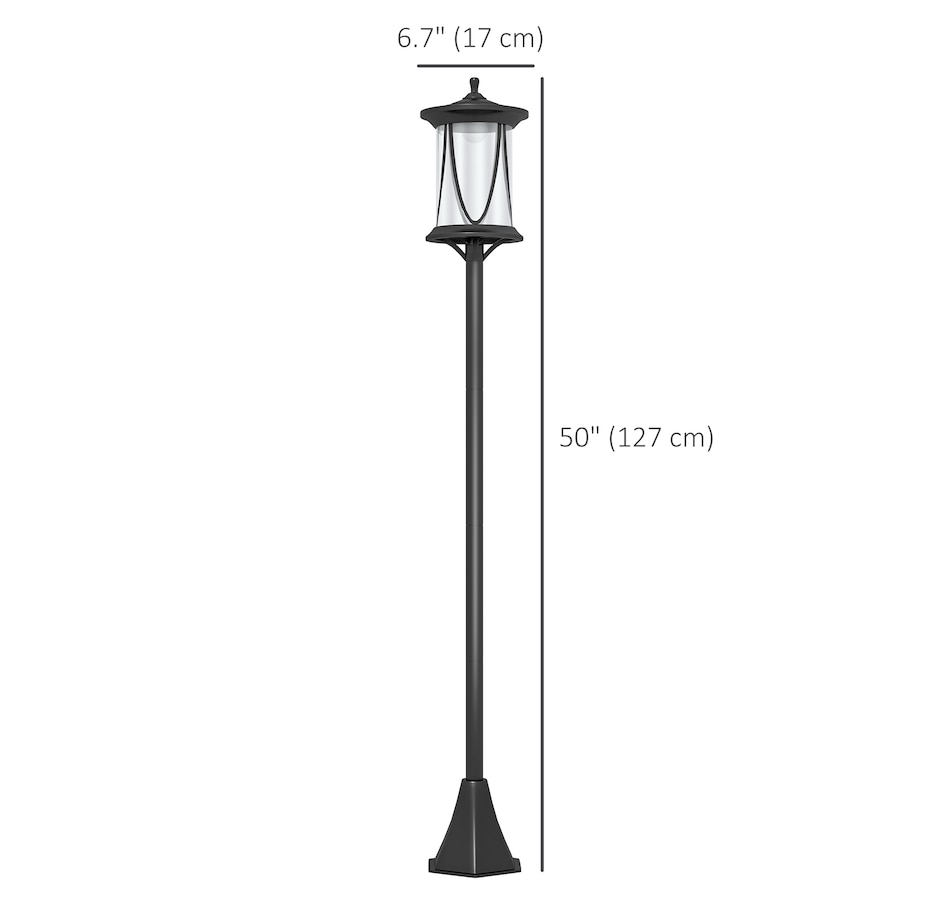Image 993125_ALTMORE3.jpg, Product 993-125 / Price $43.99, Outsunny 50" Solar Post Light, IP44 LED Outdoor Street Light, Cool White from Outsunny on TSC.ca's Home & Garden department