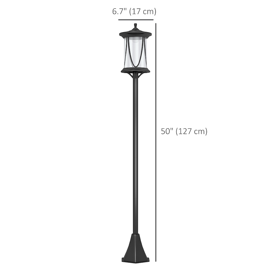Image 993125_ALTMORE3.jpg, Product 993-125 / Price $37.99, Outsunny 50" Solar Post Light, IP44 LED Outdoor Street Light, Cool White from Outsunny on TSC.ca's Home & Garden department