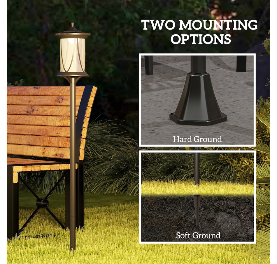 Image 993125_ALTMORE6.jpg, Product 993-125 / Price $43.99, Outsunny 50" Solar Post Light, IP44 LED Outdoor Street Light, Cool White from Outsunny on TSC.ca's Home & Garden department