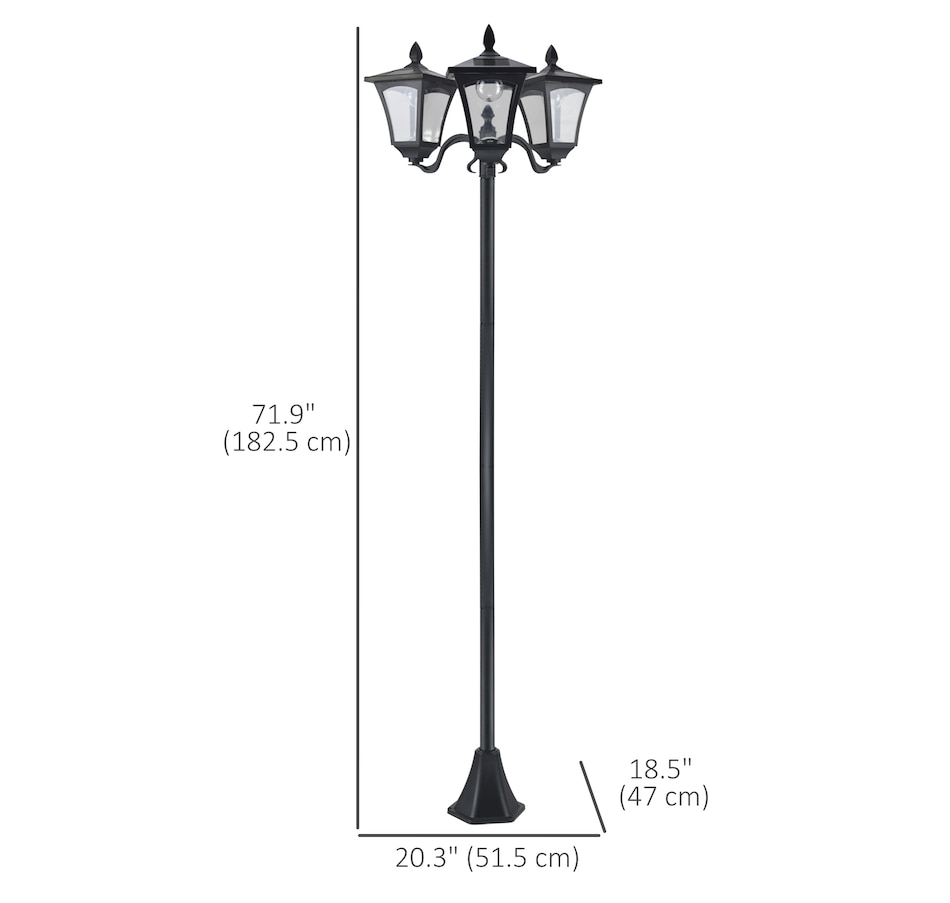 Image 993127_ALTMORE3.jpg, Product 993-127 / Price $104.99, Outsunny TripleSolar Post Lights from Outsunny on TSC.ca's Home & Garden department