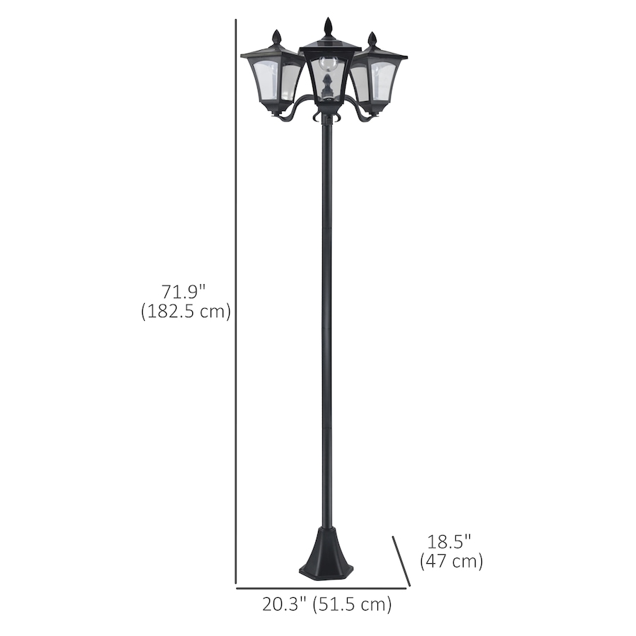 Image 993127_ALTMORE3.jpg, Product 993-127 / Price $105.99, Outsunny TripleSolar Post Lights from Outsunny on TSC.ca's Home & Garden department
