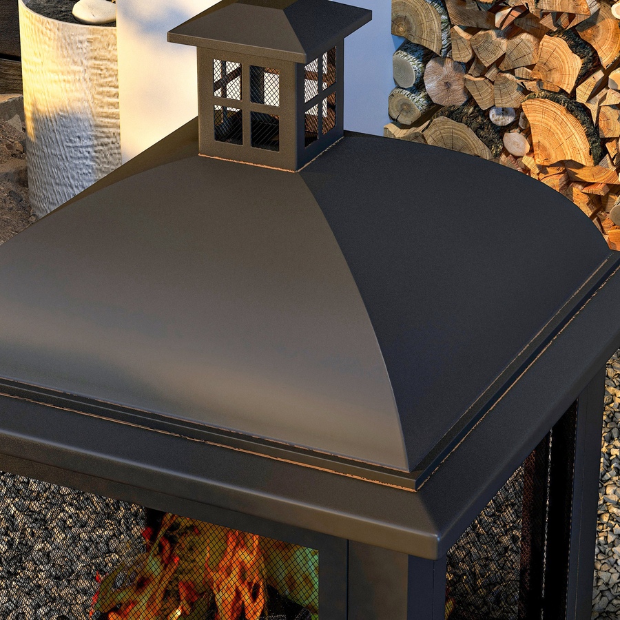 Image 993131_ALTMORE16.jpg, Product 993-131 / Price $248.99, Outsunny 26" Fire Pit with Poker, Chimney Style Wood Burning Firepit, Black from Outsunny on TSC.ca's department