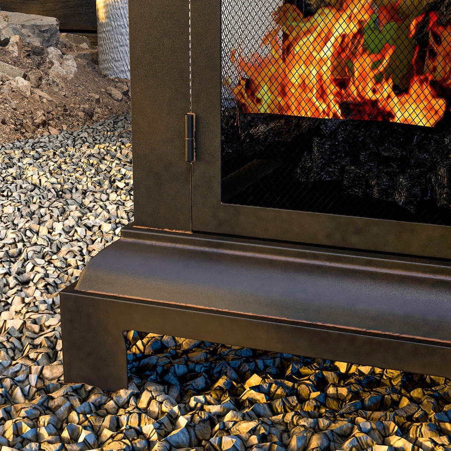 Image 993131_ALTMORE17.jpg, Product 993-131 / Price $248.99, Outsunny 26" Fire Pit with Poker, Chimney Style Wood Burning Firepit, Black from Outsunny on TSC.ca's department