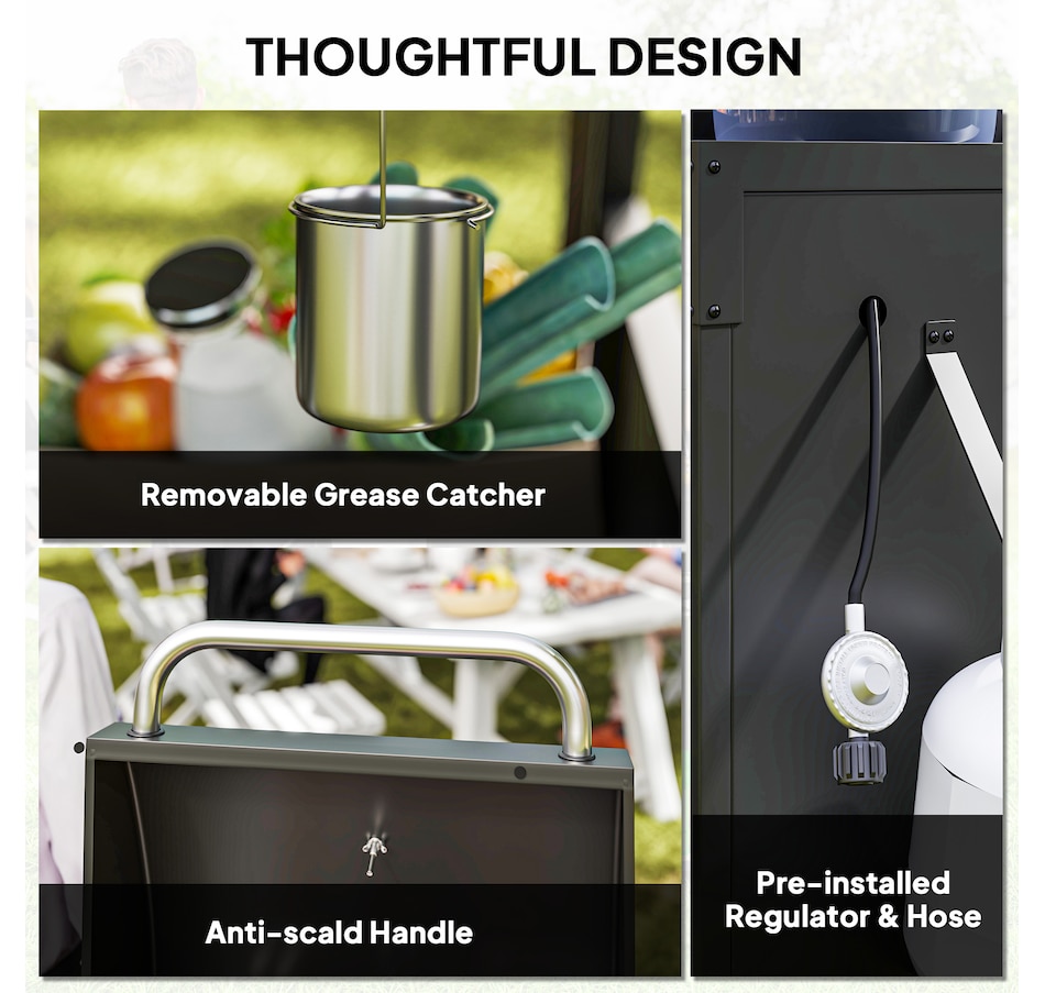 Image 993132_ALTMORE9.jpg, Product 993-132 / Price $429.99, Outsunny 3 Burner Propane Gas Grill with Side Burner from Outsunny on TSC.ca's department