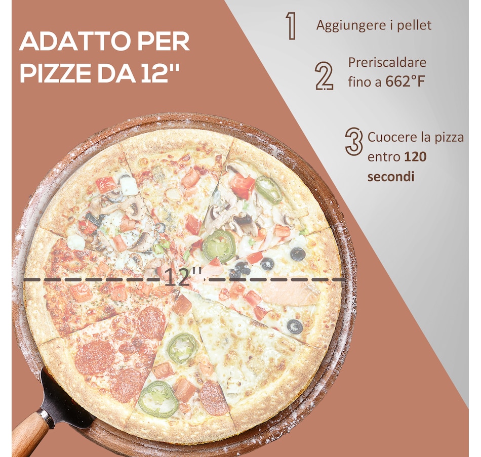 Image 993138_ALTMORE4.jpg, Product 993-138 / Price $119.99, Outsunny Outdoor Pizza Oven with 12" Stone and Cover Wood Fired Pizza Maker from Outsunny on TSC.ca's department