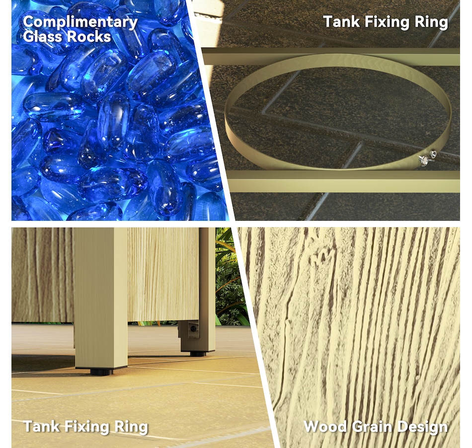 Image 993139_ALTMORE8.jpg, Product 993-139 / Price $287.99, Outsunny 43" Propane Fire Pit Table with Waterproof Cover 50,000 BTU from Outsunny on TSC.ca's department