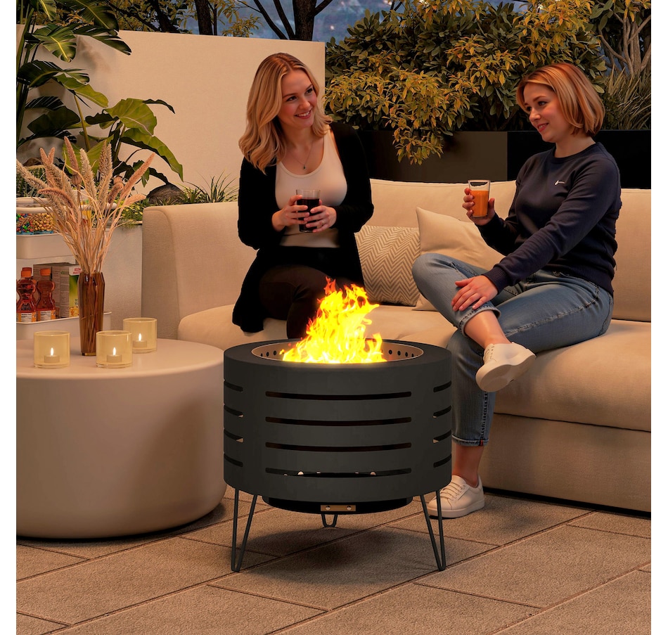 Image 993143_ALTMORE2.jpg, Product 993-143 / Price $229.99, Outsunny Round Fire Pit with Fire Poker from Outsunny on TSC.ca's department