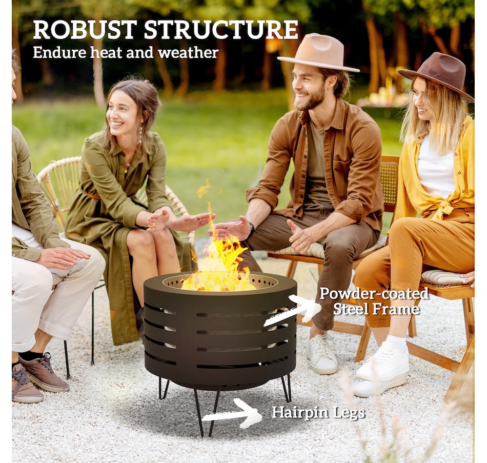 Image 993143_ALTMORE5.jpg, Product 993-143 / Price $229.99, Outsunny Round Fire Pit with Fire Poker from Outsunny on TSC.ca's department