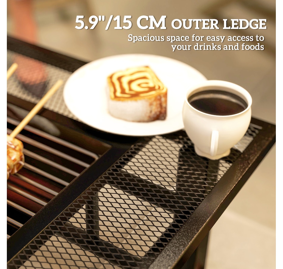 Image 993144_ALTMORE5.jpg, Product 993-144 / Price $159.99, Outsunny Outdoor Fire Pit Firepit with BBQ Grill Grate Poker Lid, Black from Outsunny on TSC.ca's department