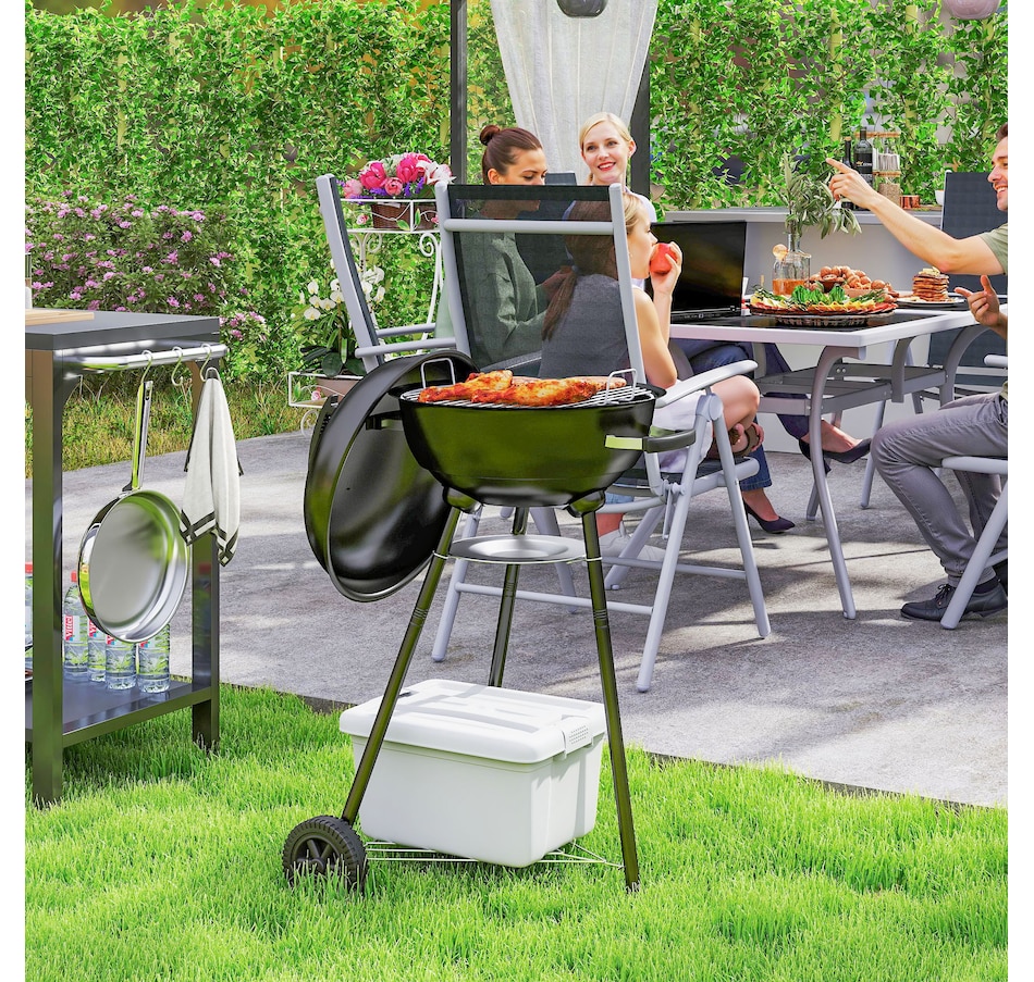 Image 993147_ALTMORE2.jpg, Product 993-147 / Price $94.99, Outsunny 17" Kettle Charcoal BBQ Grill with BBQ Accessories, Barbecue Grill from Outsunny on TSC.ca's department