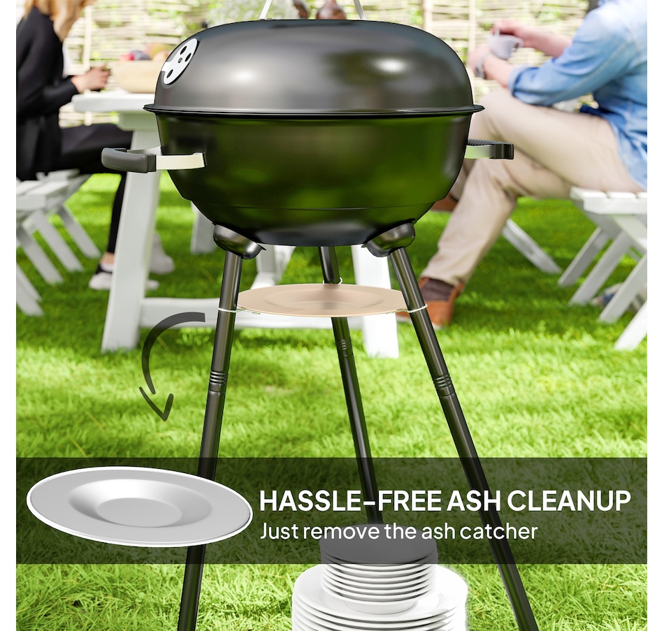 Image 993147_ALTMORE7.jpg, Product 993-147 / Price $94.99, Outsunny 17" Kettle Charcoal BBQ Grill with BBQ Accessories, Barbecue Grill from Outsunny on TSC.ca's department
