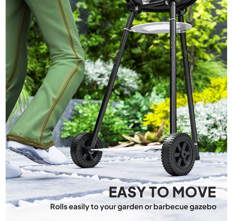 Image 993147_ALTMORE9.jpg, Product 993-147 / Price $94.99, Outsunny 17" Kettle Charcoal BBQ Grill with BBQ Accessories, Barbecue Grill from Outsunny on TSC.ca's department