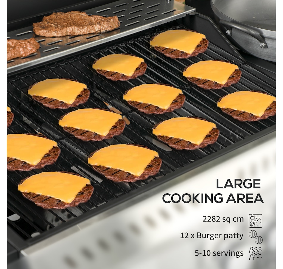 Image 993149_ALTMORE4.jpg, Product 993-149 / Price $279.99, Outsunny Propane Gas Grill, 38,000 BTU Outdoor BBQ Grill Cart, Black from Outsunny on TSC.ca's department