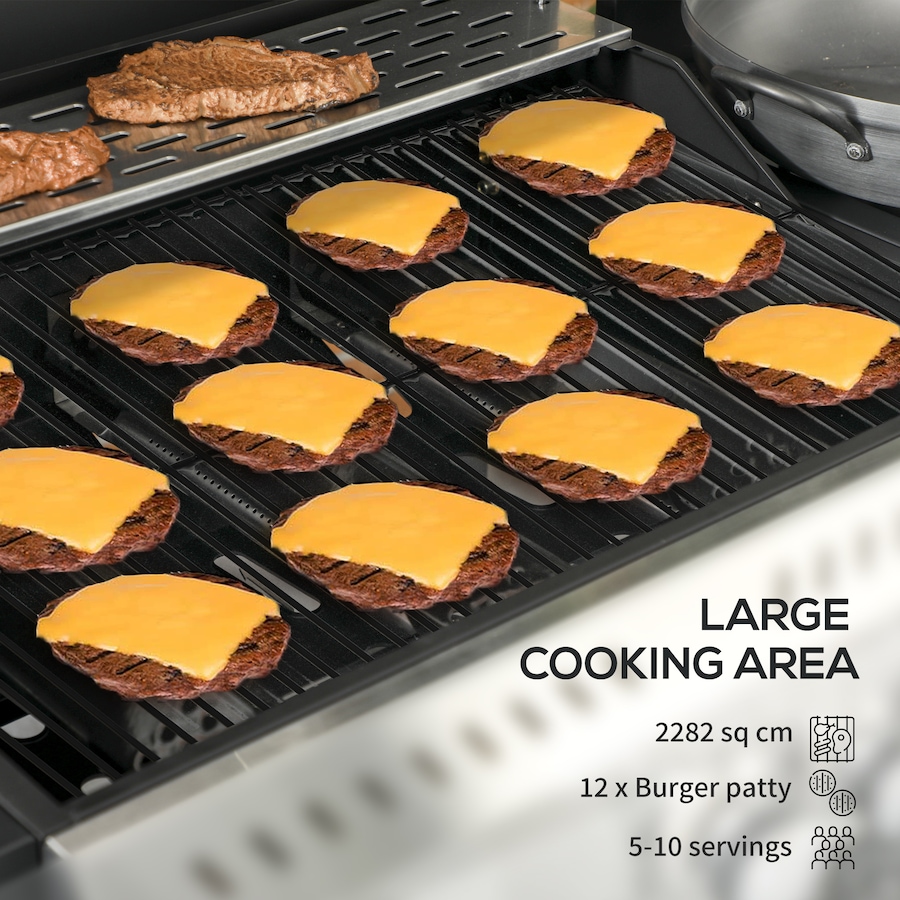 Image 993149_ALTMORE4.jpg, Product 993-149 / Price $279.99, Outsunny Propane Gas Grill, 38,000 BTU Outdoor BBQ Grill Cart, Black from Outsunny on TSC.ca's  department