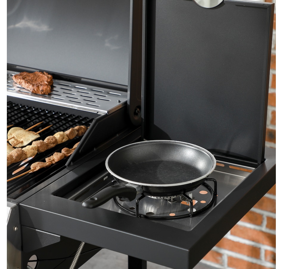 Image 993149_ALTMORE8.jpg, Product 993-149 / Price $279.99, Outsunny Propane Gas Grill, 38,000 BTU Outdoor BBQ Grill Cart, Black from Outsunny on TSC.ca's department