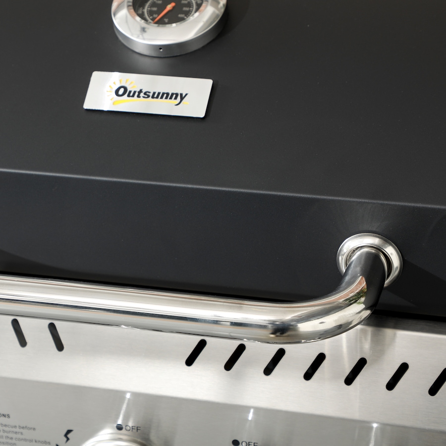 Image 993149_ALTMORE9.jpg, Product 993-149 / Price $279.99, Outsunny Propane Gas Grill, 38,000 BTU Outdoor BBQ Grill Cart, Black from Outsunny on TSC.ca's  department
