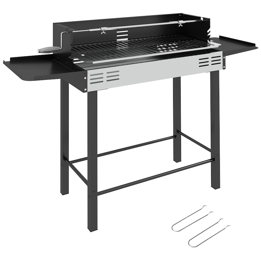 Image 993150.jpg, Product 993-150 / Price $108.99, Outsunny BBQ Rotisserie Grill, Charcoal Split Roaster, Black from Outsunny on TSC.ca's  department