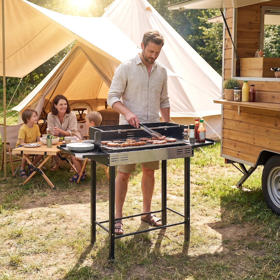 Image 993150_ALTMORE11.jpg, Product 993-150 / Price $108.99, Outsunny BBQ Rotisserie Grill, Charcoal Split Roaster, Black from Outsunny on TSC.ca's  department