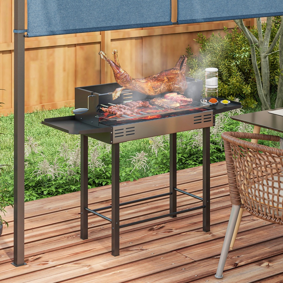 Image 993150_ALTMORE2.jpg, Product 993-150 / Price $108.99, Outsunny BBQ Rotisserie Grill, Charcoal Split Roaster, Black from Outsunny on TSC.ca's  department