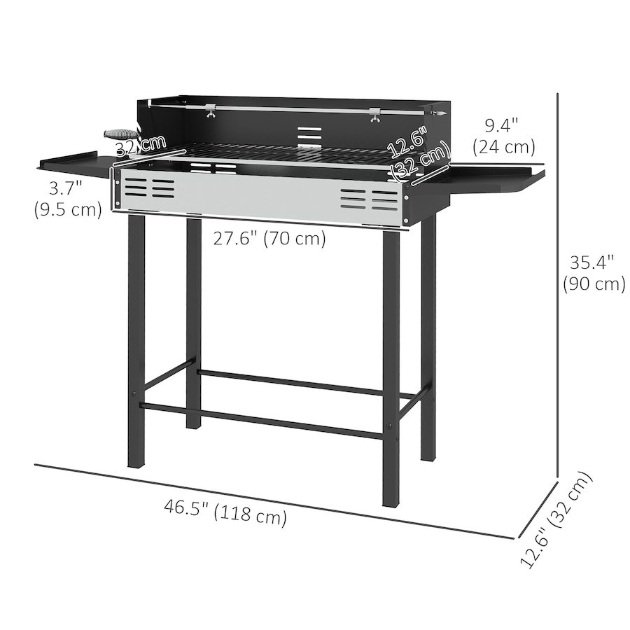 Image 993150_ALTMORE3.jpg, Product 993-150 / Price $108.99, Outsunny BBQ Rotisserie Grill, Charcoal Split Roaster, Black from Outsunny on TSC.ca's  department