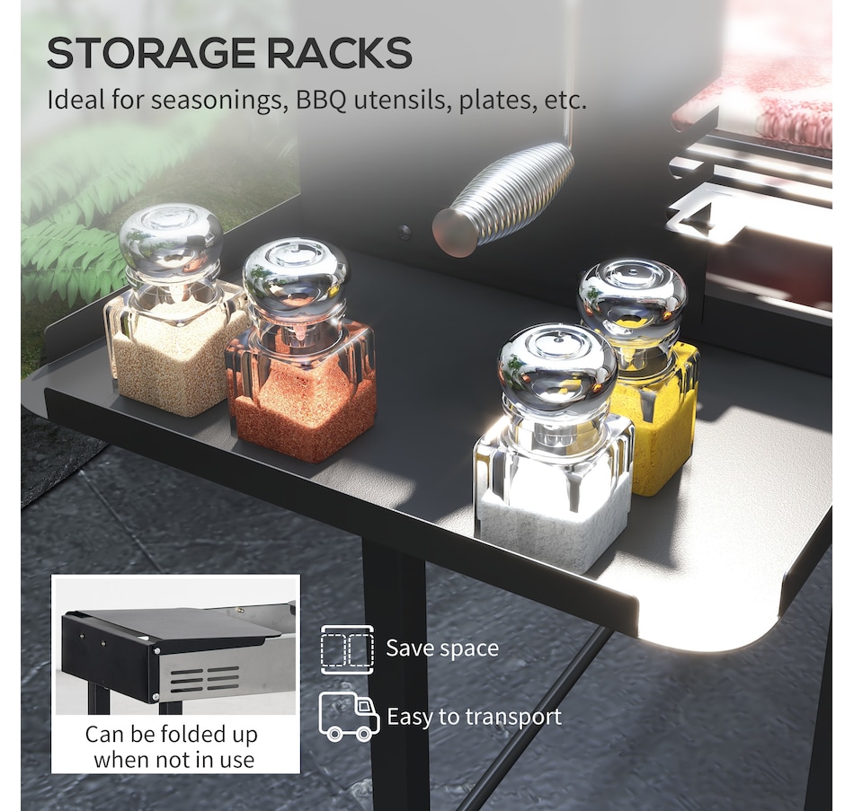 Image 993150_ALTMORE6.jpg, Product 993-150 / Price $119.99, Outsunny BBQ Rotisserie Grill, Charcoal Split Roaster, Black from Outsunny on TSC.ca's department