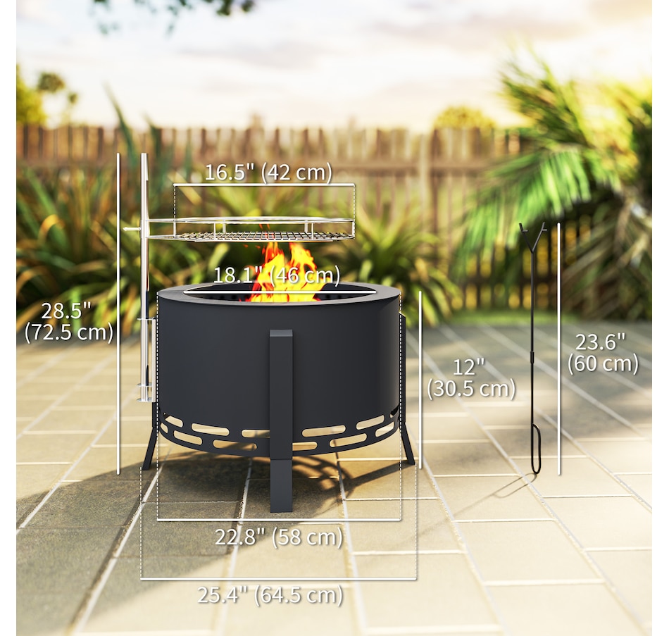 Image 993153_ALTMORE3.jpg, Product 993-153 / Price $164.99, Outsunny Outdoor Fire Pit from Outsunny on TSC.ca's department