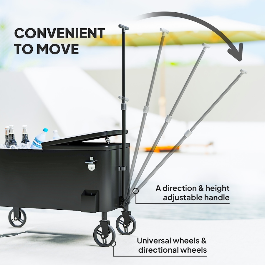Image 993154_ALTMORE6.jpg, Product 993-154 / Price $169.99, Outsunny 80qt Patio Cooler Cart Wheeled Cooler with Bottle Opener, Black from Outsunny on TSC.ca's department