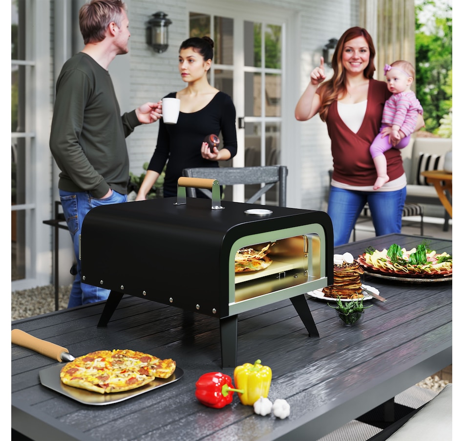 Image 993160_ALTMORE2.jpg, Product 993-160 / Price $119.99, Outsunny Outdoor Tabletop Gas Pizza Oven with 12" Stone and Peel from Outsunny on TSC.ca's department