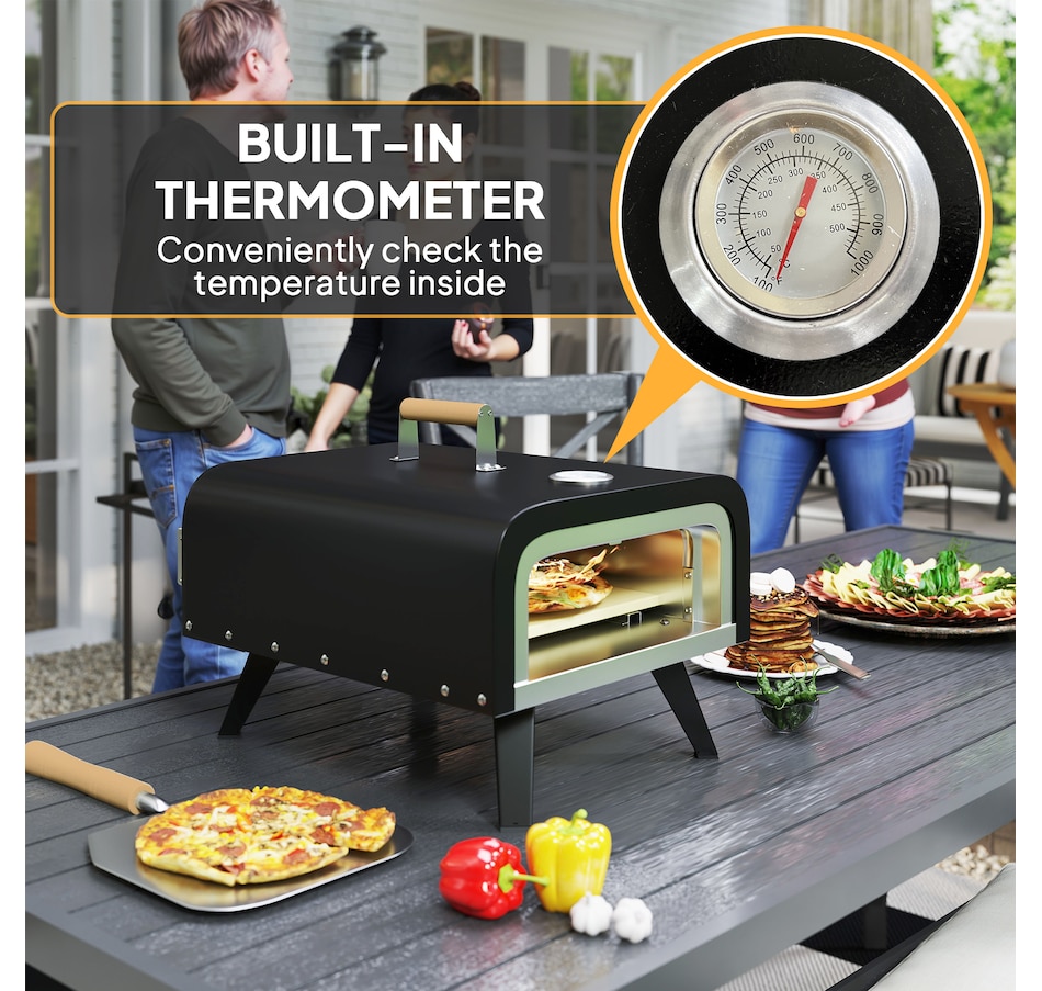 Image 993160_ALTMORE6.jpg, Product 993-160 / Price $119.99, Outsunny Outdoor Tabletop Gas Pizza Oven with 12" Stone and Peel from Outsunny on TSC.ca's department