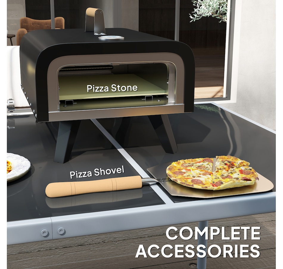 Image 993160_ALTMORE8.jpg, Product 993-160 / Price $119.99, Outsunny Outdoor Tabletop Gas Pizza Oven with 12" Stone and Peel from Outsunny on TSC.ca's department