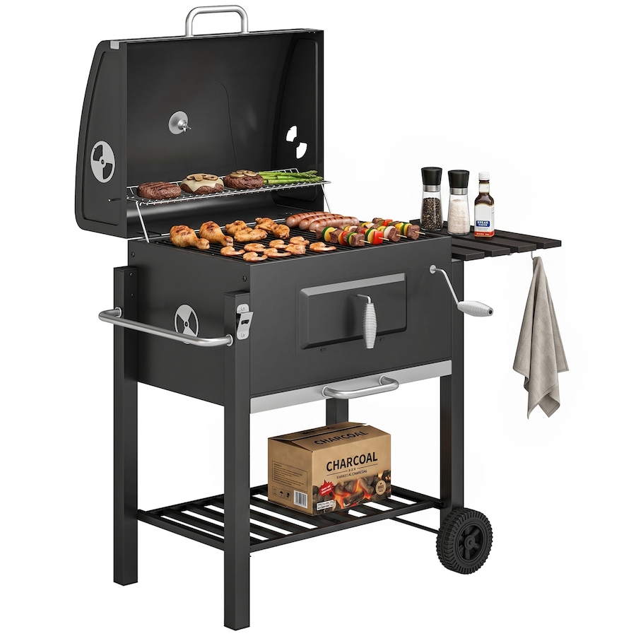 Image 993161.jpg, Product 993-161 / Price $215.99, Outsunny Portable Charcoal Grill Stainless Steel Camping BBQ w/ Wheels from Outsunny on TSC.ca's  department