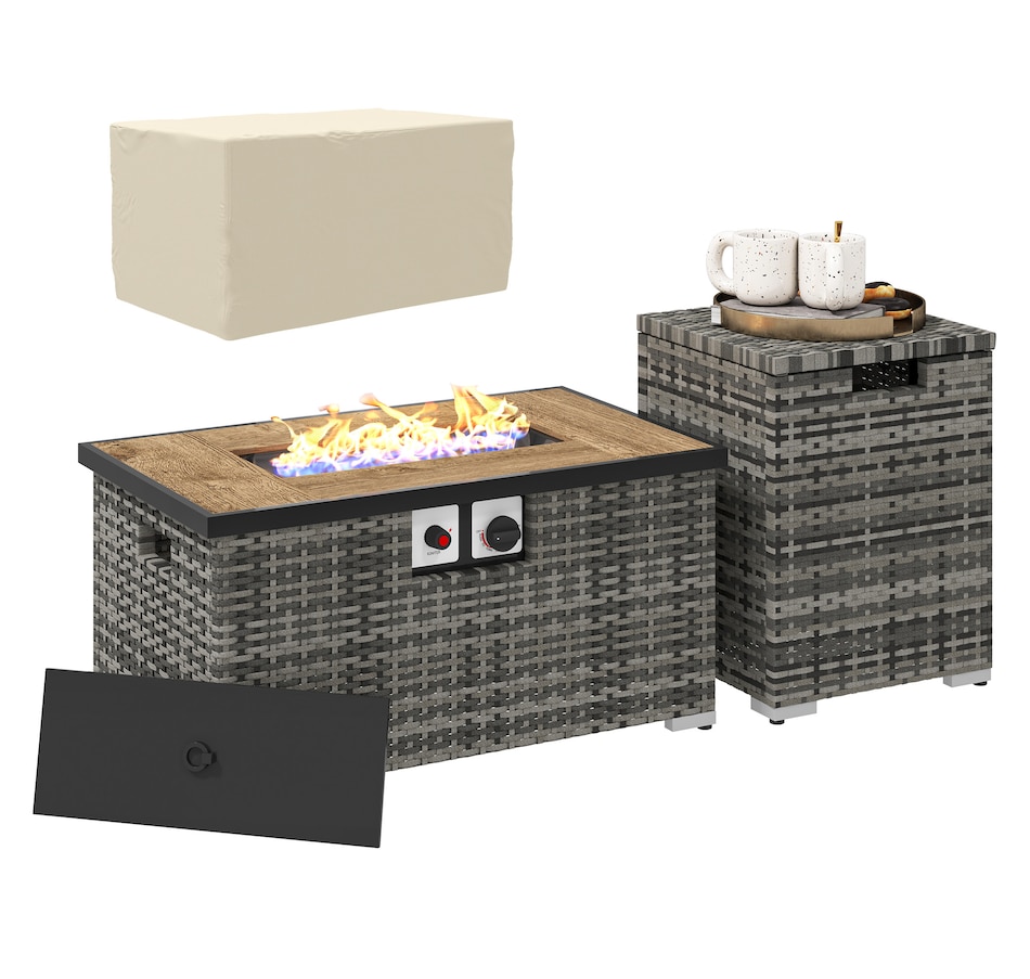 Image 993164_ALTMORE1.jpg, Product 993-164 / Price $350.99, Outsunny 2 Piece Propane Fire Pit Table Set from Outsunny on TSC.ca's department