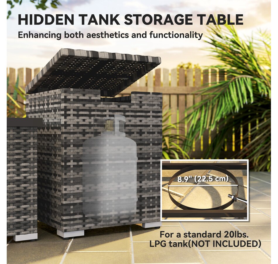 Image 993164_ALTMORE5.jpg, Product 993-164 / Price $350.99, Outsunny 2 Piece Propane Fire Pit Table Set from Outsunny on TSC.ca's department