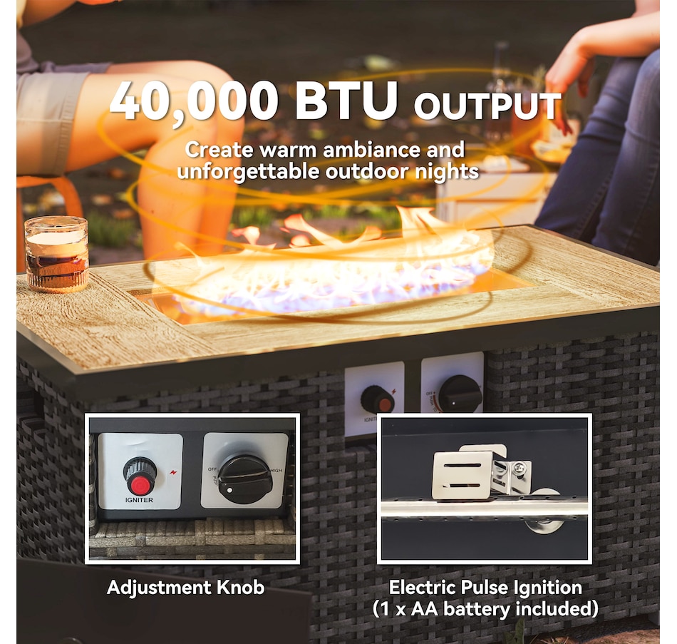 Image 993164_ALTMORE6.jpg, Product 993-164 / Price $350.99, Outsunny 2 Piece Propane Fire Pit Table Set from Outsunny on TSC.ca's department