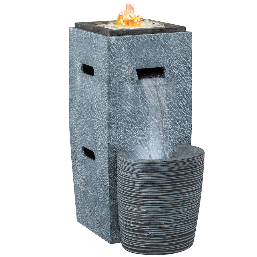 Image 993165.jpg, Product 993-165 / Price $219.99, Outsunny 15000 BTU Propane Fire Pit Table with Garden Fountain, LED Light from Outsunny on TSC.ca's department