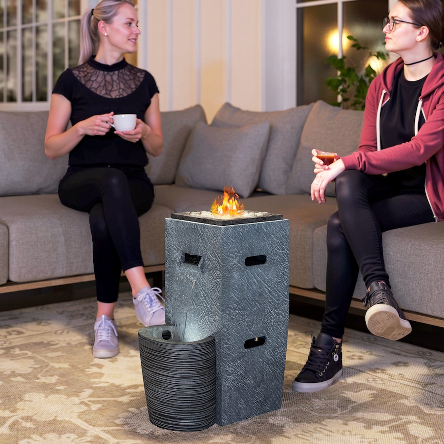 Image 993165_ALTMORE9.jpg, Product 993-165 / Price $219.99, Outsunny 15000 BTU Propane Fire Pit Table with Garden Fountain, LED Light from Outsunny on TSC.ca's department