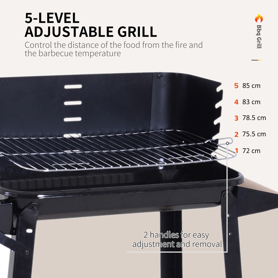 Image 993168_ALTMORE25.jpg, Product 993-168 / Price $69.99, Outsunny Outdoor Charcoal BBQ Grill, Barbecue Trolley with Wheels, Black from Outsunny on TSC.ca's department