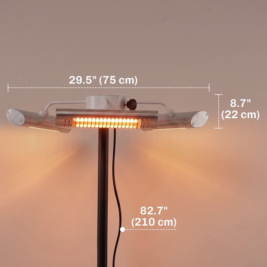 Image 993170_ALTMORE11.jpg, Product 993-170 / Price $117.99, Outsunny Electric Patio Heater with 3 Heating Panels and Ultra-low Glare from Outsunny on TSC.ca's department