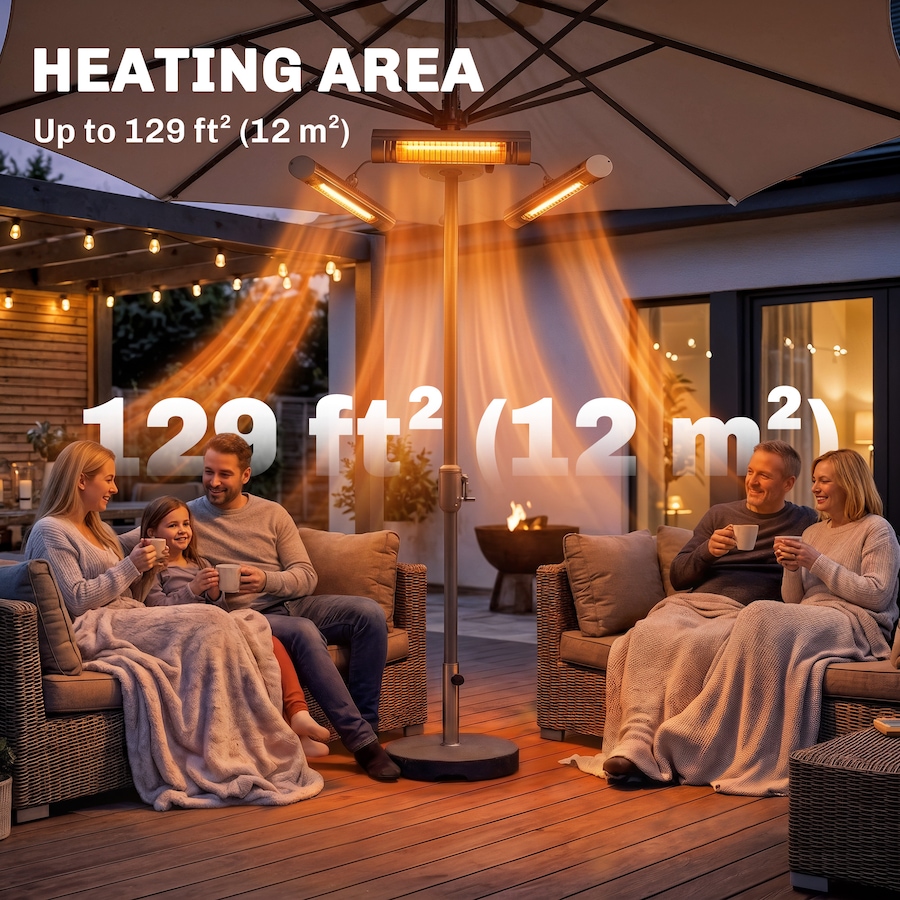 Image 993170_ALTMORE12.jpg, Product 993-170 / Price $117.99, Outsunny Electric Patio Heater with 3 Heating Panels and Ultra-low Glare from Outsunny on TSC.ca's department