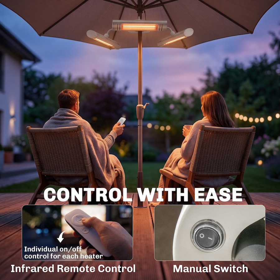 Image 993170_ALTMORE15.jpg, Product 993-170 / Price $117.99, Outsunny Electric Patio Heater with 3 Heating Panels and Ultra-low Glare from Outsunny on TSC.ca's department