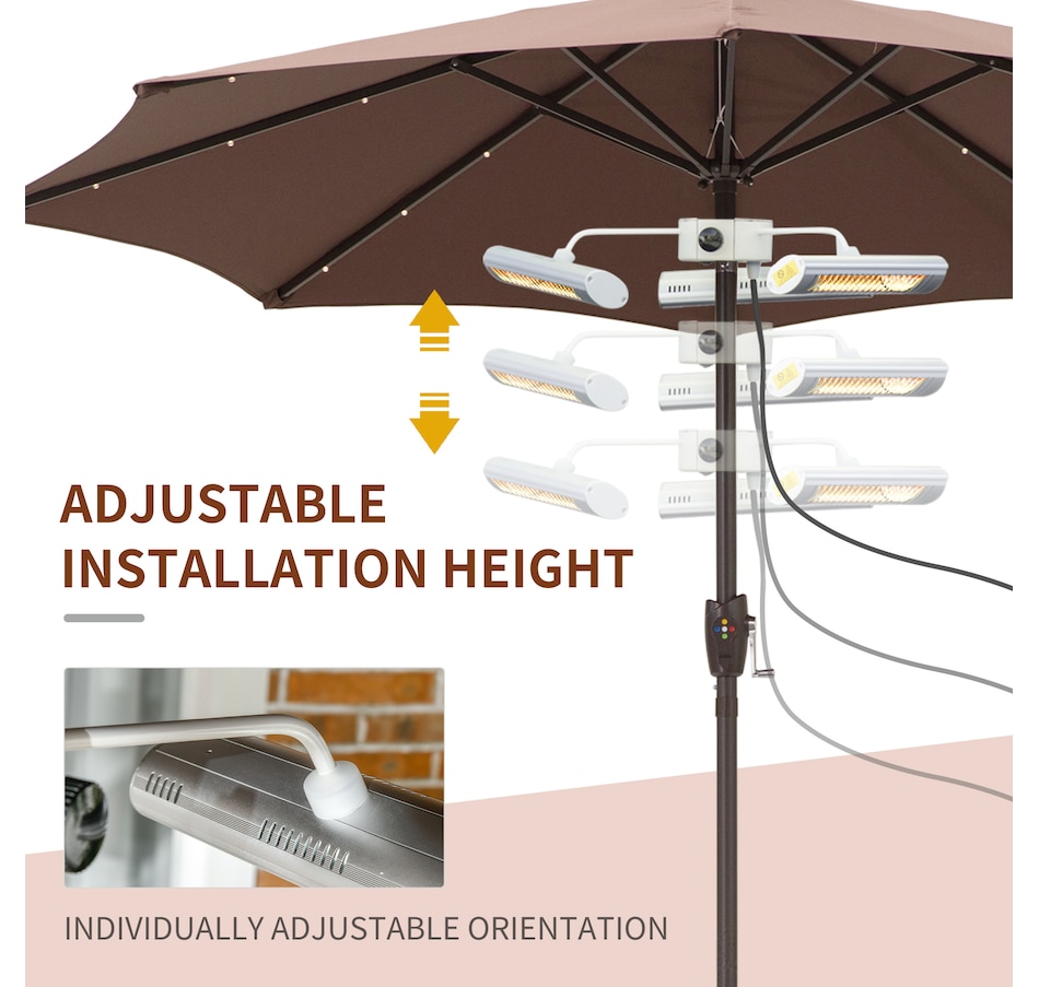 Image 993170_ALTMORE8.jpg, Product 993-170 / Price $179.99, Outsunny Electric Patio Heater with 3 Heating Panels and Ultra-low Glare from Outsunny on TSC.ca's department