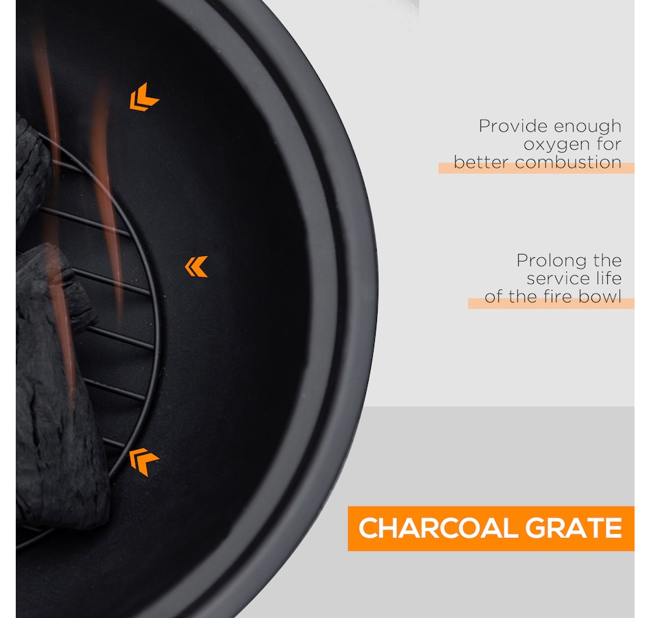 Image 993174_ALTMORE6.jpg, Product 993-174 / Price $139.99, Outsunny Outdoor Fire Pit with Stone Effect, Wood-burning Fireplace, Gray from Outsunny on TSC.ca's department